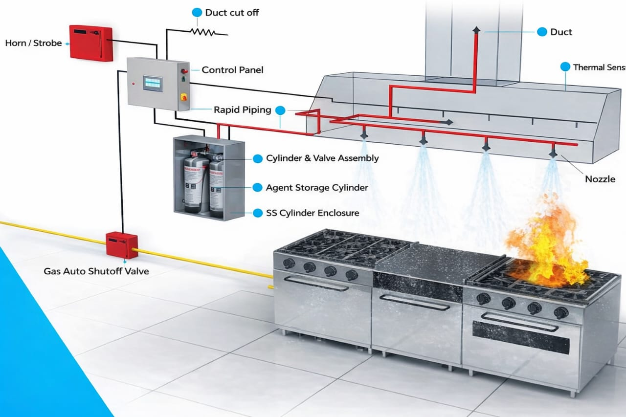 Kitchen Hood Fire Suppression System - Macdino